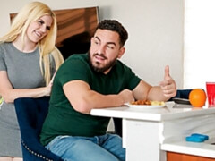 Enthousiasteling, Grote lul, Pijpbeurt, Bruinharig, Natuurlijke tieten, Klein, Mager, Tiener