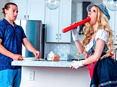 デカチン, ブロンド, フェラチオ, カワイイ, バック, 軟体, 小柄