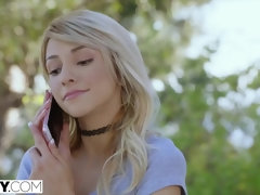 Blond, Diep in de keel, Lul, Vrouw, Hardcore, Pornster, Tiener, Tieten likken