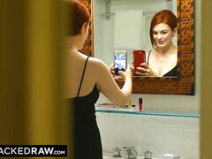 Grosse bite, Gorge profonde, Queue, Époux mari, Interracial, Rousse roux, Chevaucher, Jarretelles