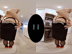 Dreidimensional, Grosse titten, Blondine, Braunhaarige, Milf, Pov, Realität, Titten