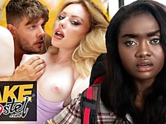Grosser arsch, Schwarz, Blondine, Besamung, Hundestellung, Schwarz, Hardcore, Hd