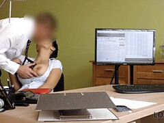 Vorstellungsgespräch, Schwarz, Blasen, Braunhaarige, Milf, Geld, Natürlichen titten