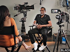 デカチン, デカパイ, 黒人, 茶髪の, 黒人, 手コキする, 異人種間, オナニー