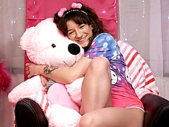 ベッドルーム, オナニー, 小柄, ガリガリ, 一人, ストリッピング, ティーン, オッパイの