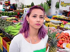 デカパイ, フェラチオ, ハードコア, 巨大, ラティーナ, フェラする, ティーン, オッパイの