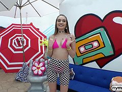 Pijpbeurt, Bruinharig, Sperma shot, Hd, Likken, Kut duiken, Tiener, Tieten likken