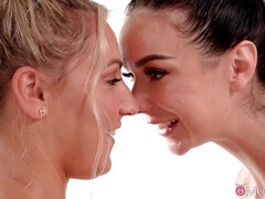 お尻, レズビアン, マッサージ, オマンコ, オッパイの, 濡れ