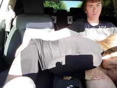 Americano, Culo, Coche, Garganta profunda, Polla, Natural, Orgasmo, Pantaletas