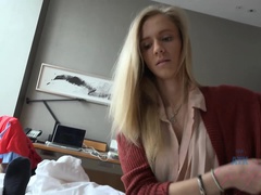 Amateur, Blonde, Sucer une bite, Branlette thaïlandaise, Petite amie, Petite femme, Maigrichonne, Nénés