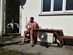 Leie, Spermaladung, Europäisch, Schwul, Reif, Öffentlich, Dürr, Solo
