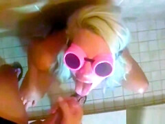 Amateur, Blonde, Sucer une bite, Tir de sperme, Mignonne, Fétiche, Naturelle, Avaler