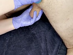 Sperma shot, Fetisj, Handschoenen, Handbeurt, Masturbatie, Moeder die ik wil neuken, Verpleegster, Vrouw