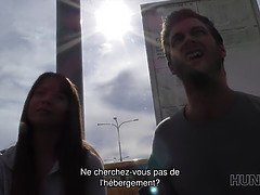 Angella Christin, the 18-year-old Euro chick, gets a hot fuck in a bus stop for cash