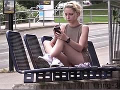 Blond, Openbaar, Alleen, Tieten likken