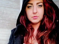 Femelle, Fétiche, Masturbation, Orgasme, De plein air, Rousse roux, Solo, Gicler