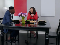 フェラチオ, 浮気者, チン, ドレス, 足, ヒール, 旦那, オマンコ