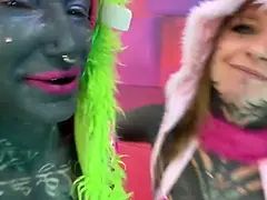 18, 舞台裏, ディルド, ゴス, Hd, オナニー, ティーン, オッパイの