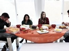 DaughterSwap - Thanksgiving Fuckfest With Slutty Daughters