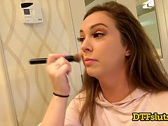 Maddy O'reilly sucks and bangs backstage