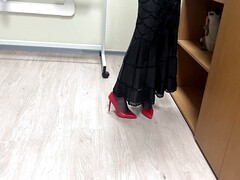 女, フェティッシュ, 足フェチ, ヒール, 靴, 一人, 生徒, 教師