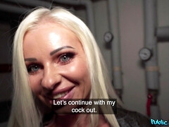 Enthousiasteling, Blond, Pijpbeurt, Hardcore, Buiten, Doordringend, Gezichtspunt, Openbaar