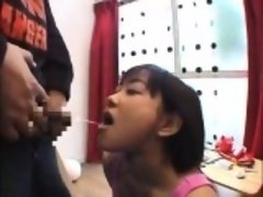 Amateur, Asiatique, Sucer une bite, Faciale