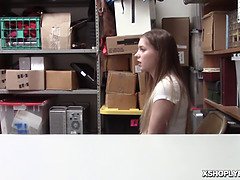 Sexy soft voiced shoplyfter fucked
