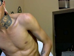 Guy with monstercock shooting a huge load of cum