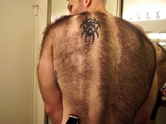 Hairiest man shaves his entire chest and back!