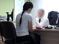 Borrower gives a blowjob in the credit office