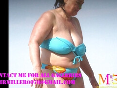 Candid Buxom BIG BEAUTIFUL WOMAN Big Arses on the beach