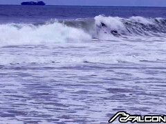 Mega Steamy Hunk Barebacks Long Haired Jock After Surfing