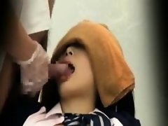 Pretty Oriental girl with tiny tits gets used in the doctor