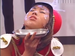 Asiatisch, Viele männer bespritzen eine frau, Spermaladung, Hardcore, Japanische massage
