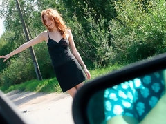 Leie, Auto, Hundestellung, Milf, Mann mann frau, Im freien, Rasiert, Flotter dreier